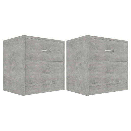 Bedside Cabinets 2 pcs Concrete Grey 40x30x40cm Engineered Wood Bedside Cabinets 2 pcs Concrete Grey 40x30x40cm Engineered Wood
