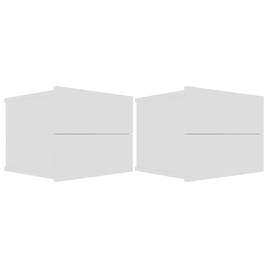 801054 vidaXL Bedside Cabinets 2 pcs White 40x30x30 cm Engineered Wood 801054 vidaXL Bedside Cabinets 2 pcs White 40x30x30 cm Engineered Wood