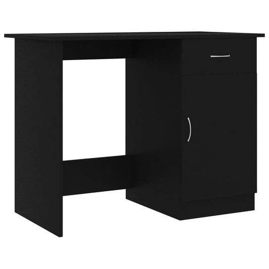 Desk Black 100x50x76 cm Engineered Wood Desk Black 100x50x76 cm Engineered Wood
