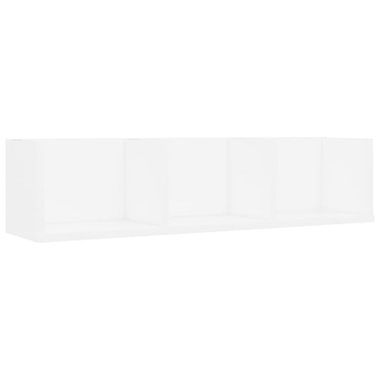 CD Wall Shelf White 75x18x18 cm Engineered Wood CD Wall Shelf White 75x18x18 cm Engineered Wood