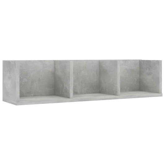 CD Wall Shelf Concrete Grey 75x18x18 cm Engineered Wood CD Wall Shelf Concrete Grey 75x18x18 cm Engineered Wood