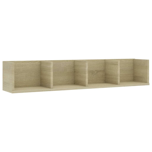 CD Wall Shelf Sonoma Oak 100x18x18 cm Engineered Wood CD Wall Shelf Sonoma Oak 100x18x18 cm Engineered Wood