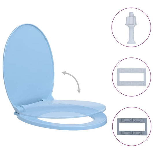 Soft-Close Toilet Seat Blue Oval Soft-Close Toilet Seat Blue Oval