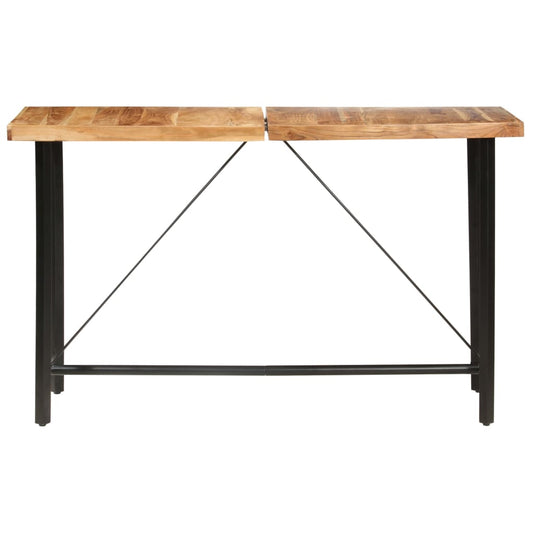 Bar Table | Natural and black | Solid Acacia wood | Large | Industrial Bar Table | Natural and black | Solid Acacia wood | Large | Industrial