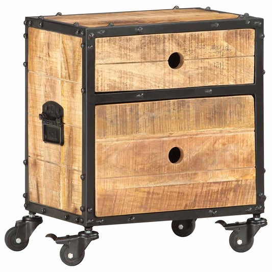 286379 vidaXL Bedside Cabinet 40x30x50 cm Rough Mango Wood 286379 vidaXL Bedside Cabinet 40x30x50 cm Rough Mango Wood