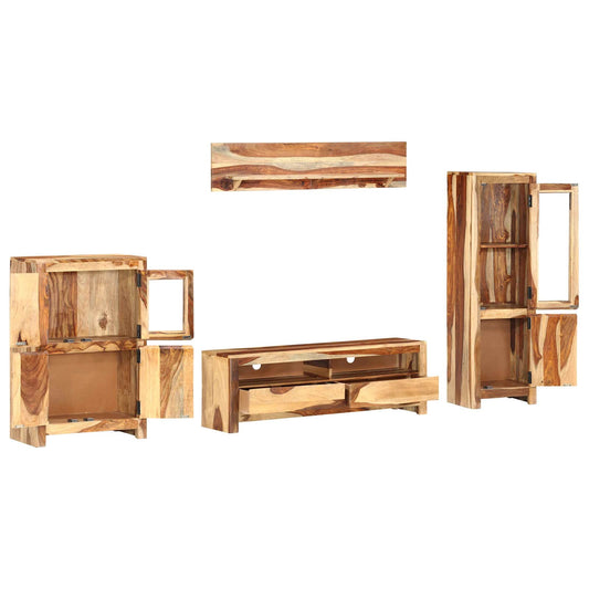 TV Unit Set with Drawer Brown 120 x 30 x 39 cm Wood TV Unit Set with Drawer Brown 120 x 30 x 39 cm Wood