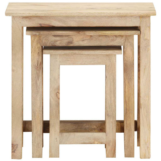 287489 vidaXL Nesting Tables 3 pcs Solid Mango Wood 287489 vidaXL Nesting Tables 3 pcs Solid Mango Wood