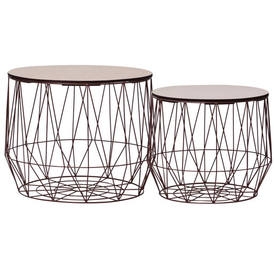 Coffee Table 2 pcs Copper Coffee Table 2 pcs Copper