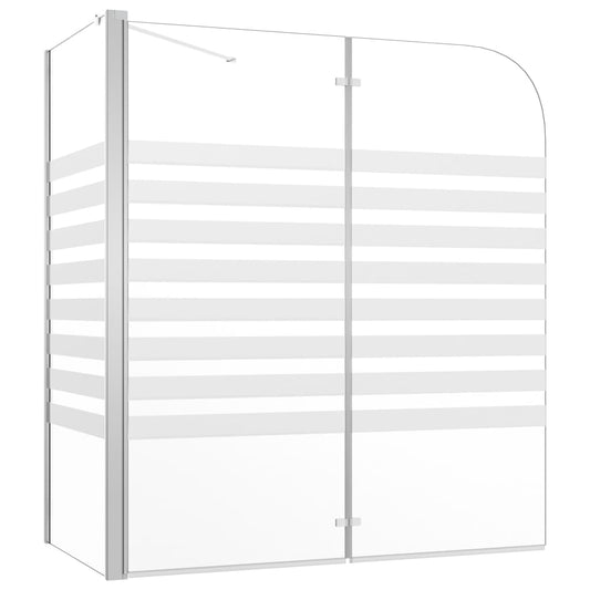 Bath Enclosure 120x68x130 cm Tempered Glass Stripe Bath Enclosure 120x68x130 cm Tempered Glass Stripe