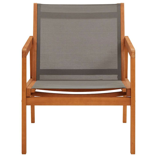 48697 vidaXL Garden Lounge Chair Grey Solid Eucalyptus Wood and Textilene 48697 vidaXL Garden Lounge Chair Grey Solid Eucalyptus Wood and Textilene