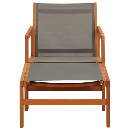 Garden Chair | Grey | Solid eucalyptus wood and textilene | Medium Garden Chair | Grey | Solid eucalyptus wood and textilene | Medium