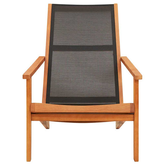 48699 vidaXL Garden Lounge Chair Black Solid Eucalyptus Wood and Textilene 48699 vidaXL Garden Lounge Chair Black Solid Eucalyptus Wood and Textilene