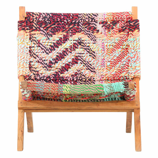 Chindi Folding Chair Multicolours Fabric Chindi Folding Chair Multicolours Fabric