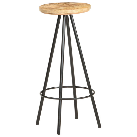 Bar Stools 4 pcs Rough Mango Wood Bar Stools 4 pcs Rough Mango Wood