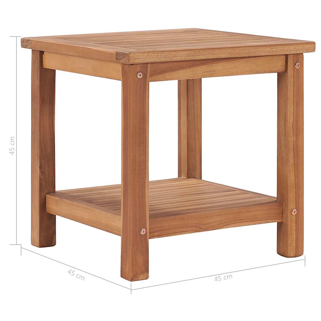48979 vidaXL Coffee Table 45x45x45 cm Solid Teak Wood