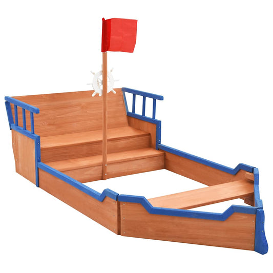 Sandbox Pirate Ship Firwood 190x94,5x101 cm Sandbox Pirate Ship Firwood 190x94,5x101 cm