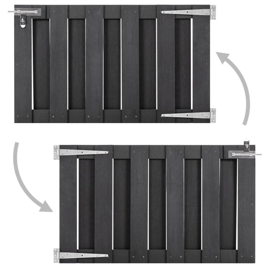 Garden Gate WPC 100x60 cm Grey Garden Gate WPC 100x60 cm Grey