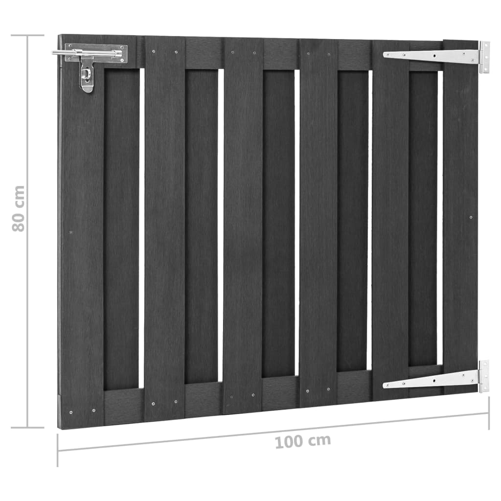 49082 vidaXL Garden Gate WPC 100x80 cm Grey