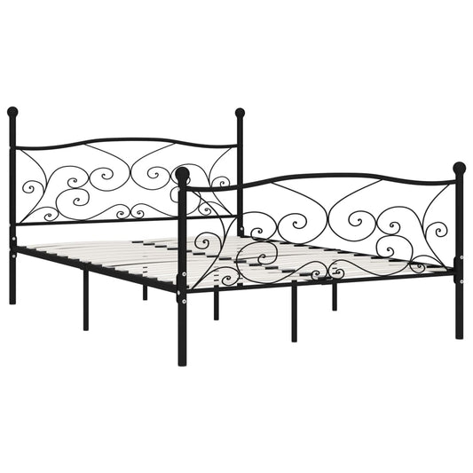 Bed Frame | Black | Metal, Plywood | Double | Modern | Bed Frame Bed Frame | Black | Metal, Plywood | Double | Modern | Bed Frame
