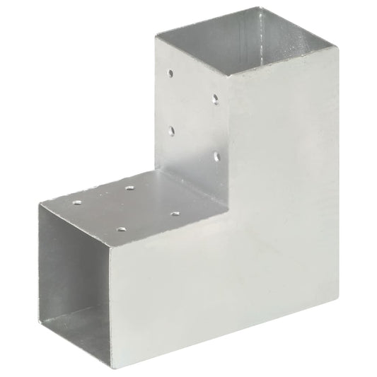 145470 vidaXL Post Connectors 4 pcs L Shape Galvanised Metal 91x91 mm 145470 vidaXL Post Connectors 4 pcs L Shape Galvanised Metal 91x91 mm