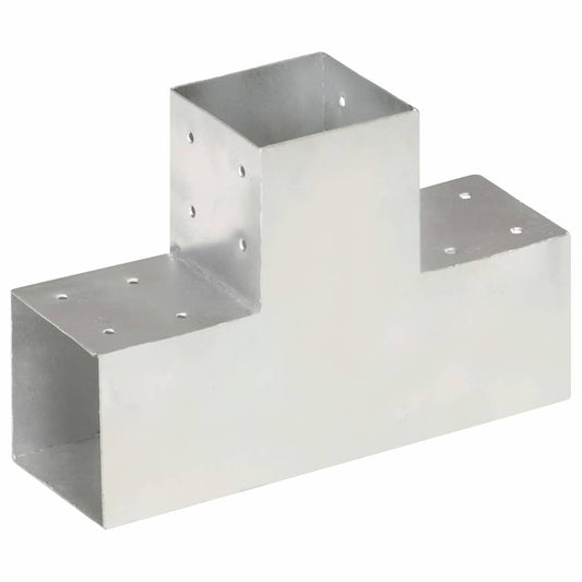145480 vidaXL Post Connectors 4 pcs T Shape Galvanised Metal 101x101 mm 145480 vidaXL Post Connectors 4 pcs T Shape Galvanised Metal 101x101 mm