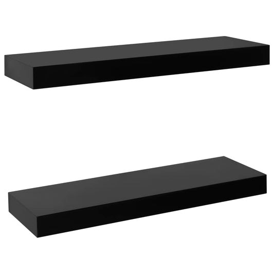 Floating Wall Shelves 2 pcs Black 40x20x3.8 cm Floating Wall Shelves 2 pcs Black 40x20x3.8 cm