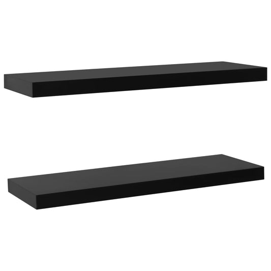 Floating Wall Shelves 2 pcs Black 100x20x3.8 cm Floating Wall Shelves 2 pcs Black 100x20x3.8 cm
