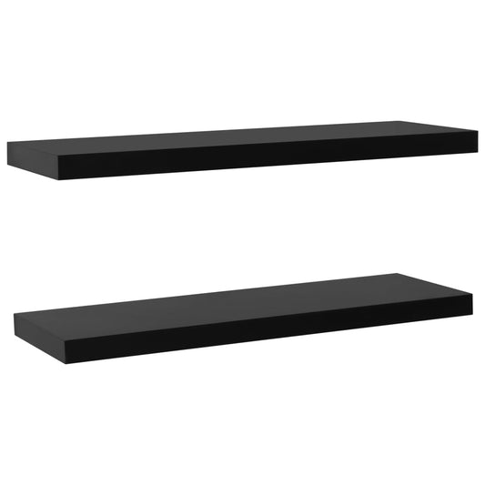 Floating Wall Shelves 2 pcs Black 120x20x3.8 cm Floating Wall Shelves 2 pcs Black 120x20x3.8 cm