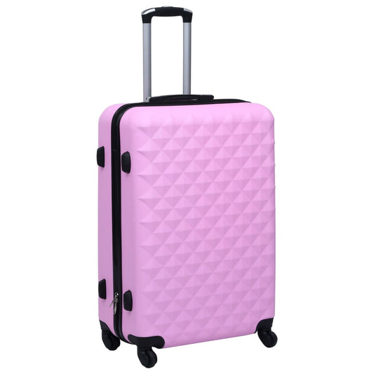 Hardcase Trolley Set 3 pcs Pink ABS Hardcase Trolley Set 3 pcs Pink ABS