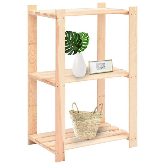3-Tier Storage Racks 2 pcs 60x38x90 cm Solid Pinewood 150 kg 3-Tier Storage Racks 2 pcs 60x38x90 cm Solid Pinewood 150 kg