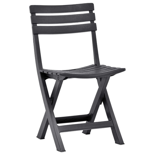 Folding Garden Chairs 2 pcs Plastic Anthracite Folding Garden Chairs 2 pcs Plastic Anthracite