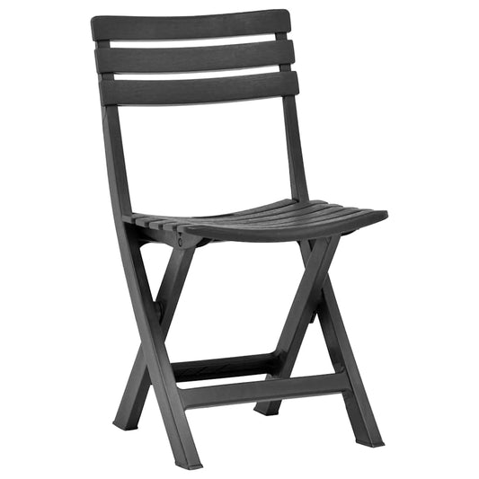 Folding Chairs 2 pcs Plastic Anthracite Folding Chairs 2 pcs Plastic Anthracite