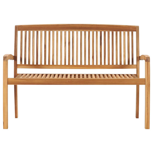 2-Seater Stacking Garden Bench 120 cm Solid Teak Wood 2-Seater Stacking Garden Bench 120 cm Solid Teak Wood