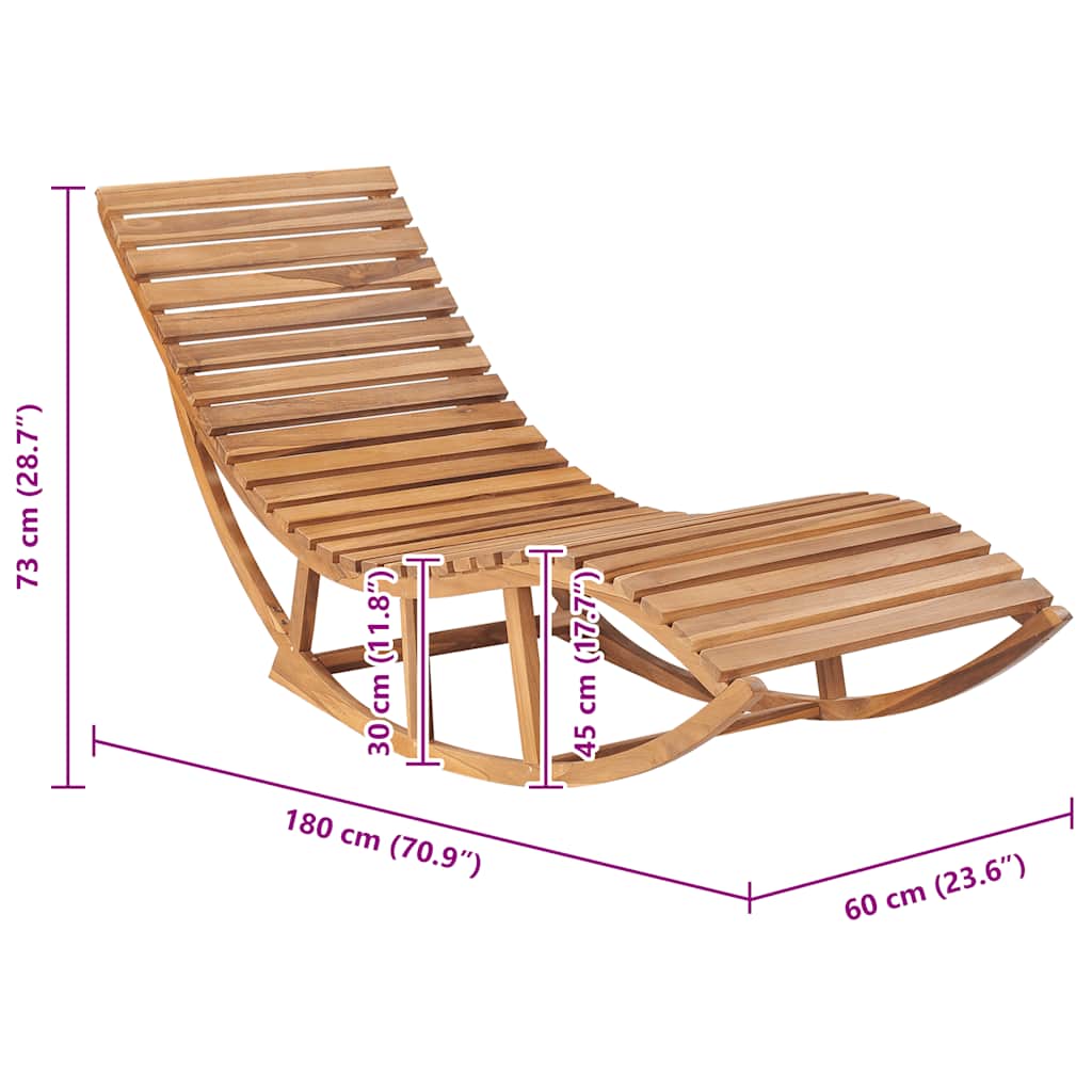 Sun Lounger | Natural wood