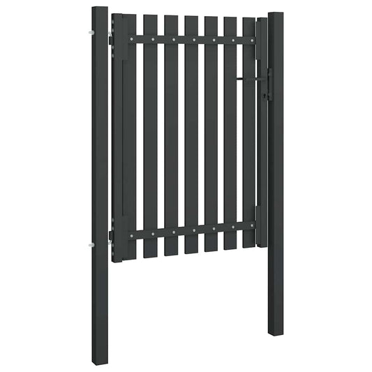 Garden Fence Gate Steel 100x125 cm Anthracite Garden Fence Gate Steel 100x125 cm Anthracite
