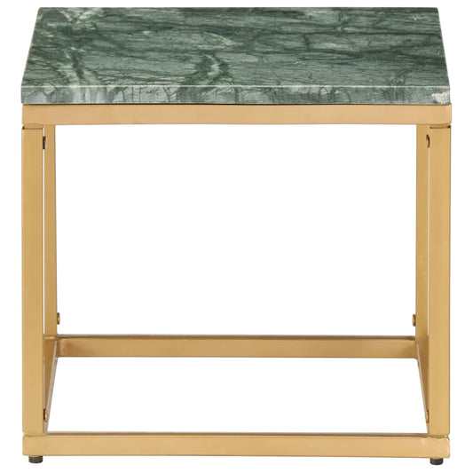 Coffee Table Green 40x40x35 cm Real Stone with Marble Texture Coffee Table Green 40x40x35 cm Real Stone with Marble Texture