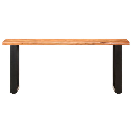 Live Edge Bench 110 cm Solid Acacia Wood and Steel Live Edge Bench 110 cm Solid Acacia Wood and Steel