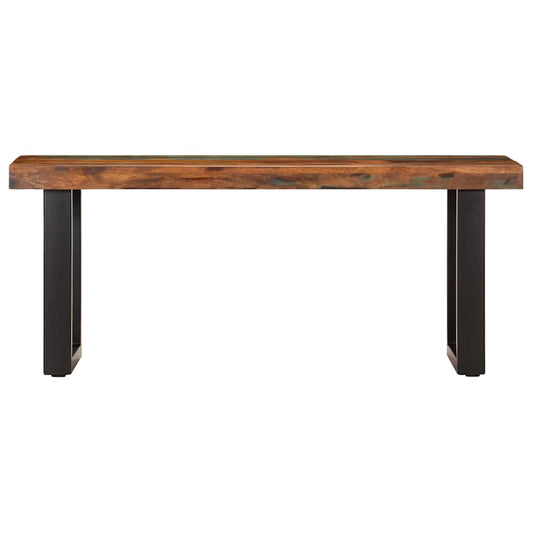 Bench 110 cm Solid Reclaimed Wood and Steel Bench 110 cm Solid Reclaimed Wood and Steel