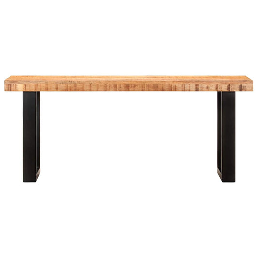 Bench 110 cm Solid Rough Mango Wood and Steel Bench 110 cm Solid Rough Mango Wood and Steel
