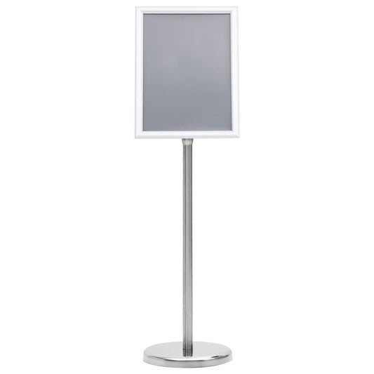 A4 Pedestal Poster Stand Silver Aluminium Alloy A4 Pedestal Poster Stand Silver Aluminium Alloy