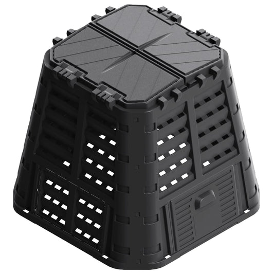 Garden Composter Black 93.3x93.3x80 cm 480 L Garden Composter Black 93.3x93.3x80 cm 480 L