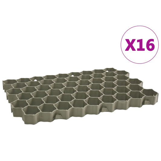 Grass Grids 16 pcs Green 60x40x3 cm Plastic Grass Grids 16 pcs Green 60x40x3 cm Plastic