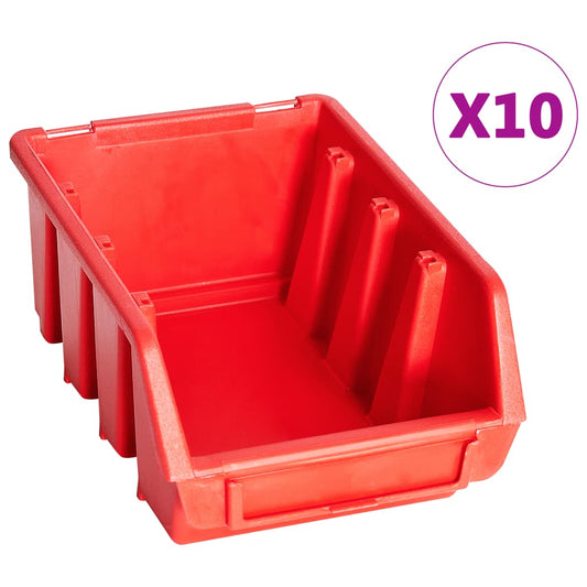 29 Piece Storage Bin Kit with Wall Panels Red and Black 29 Piece Storage Bin Kit with Wall Panels Red and Black