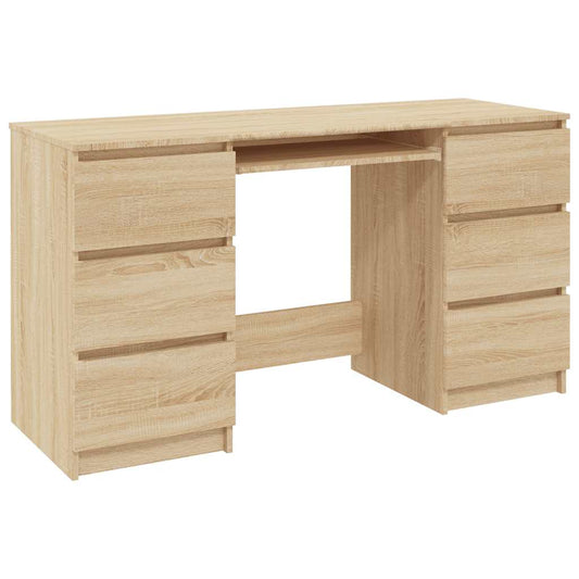 Writing Desk Sonoma Oak 140x50x77 cm Engineered Wood Writing Desk Sonoma Oak 140x50x77 cm Engineered Wood