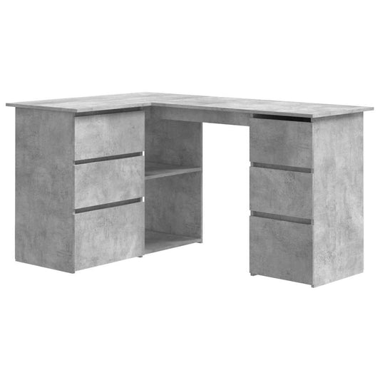 801093 vidaXL Corner Desk Concrete Grey 145x100x76 cm Engineered Wood 801093 vidaXL Corner Desk Concrete Grey 145x100x76 cm Engineered Wood