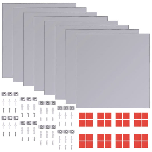 Frameless Mirror Tiles Glass 16 pcs 20.5 cm Frameless Mirror Tiles Glass 16 pcs 20.5 cm