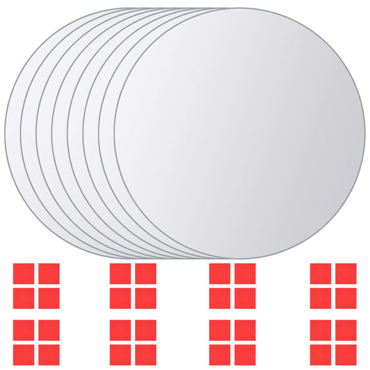 16 pcs Mirror Tiles Round Glass 16 pcs Mirror Tiles Round Glass