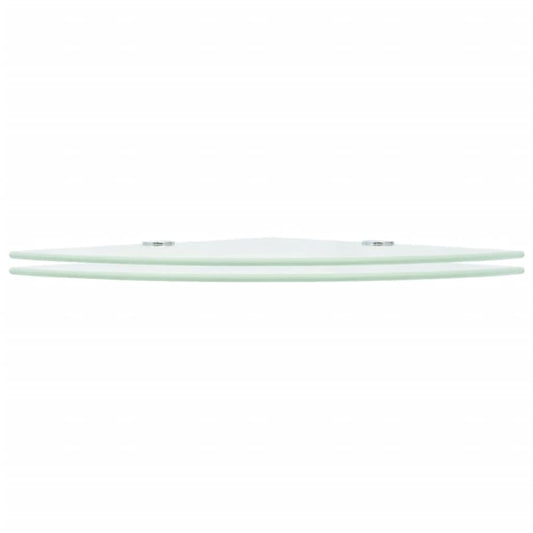 Corner Shelf | Set of 2 | White | Tempered safety glass | 35x35 cm Corner Shelf | Set of 2 | White | Tempered safety glass | 35x35 cm
