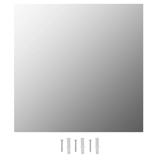 Wall Mirrors 2 pcs 50x50 cm Square Glass Wall Mirrors 2 pcs 50x50 cm Square Glass