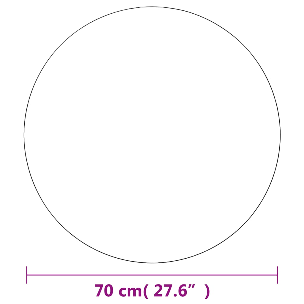 Wall Mirrors 2 pcs 70 cm Round Glass
